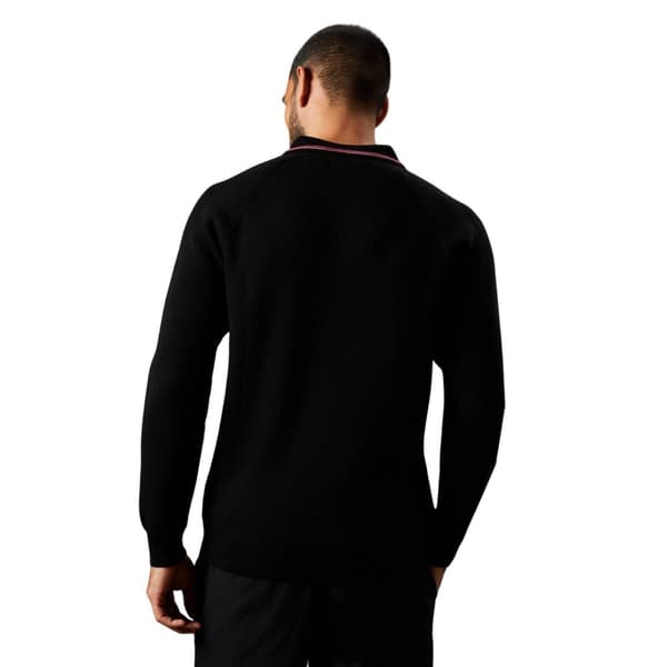 Burton Mens Fine Gauge Knitted Long-Sleeved Polo Shirt