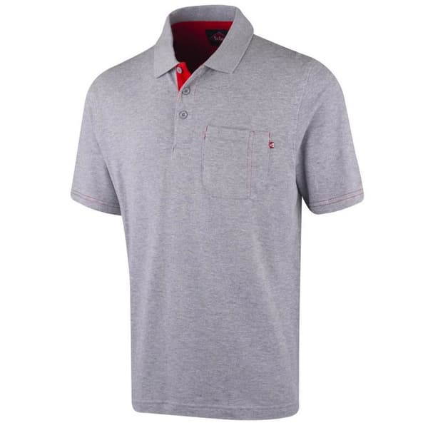 Lee Cooper Mens Marl Pique Polo Shirt Grey M