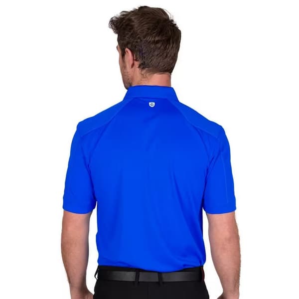Island Green Mens Topstitched Golf Polo Shirt