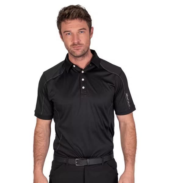 Island Green Mens Topstitched Golf Polo Shirt