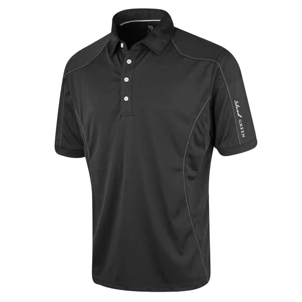Island Green Mens Topstitched Golf Polo Shirt