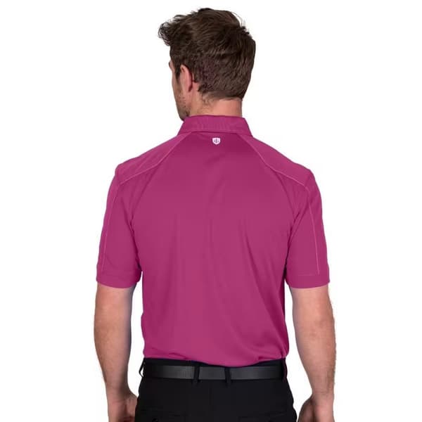 Island Green Mens Topstitched Golf Polo Shirt
