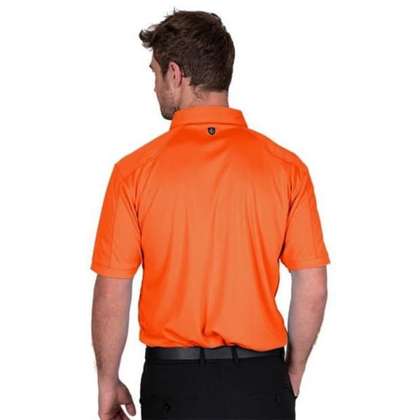 Island Green Mens Topstitched Golf Polo Shirt