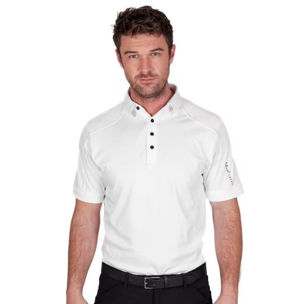 Island Green Mens Topstitched Golf Polo Shirt