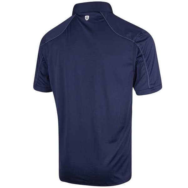 Island Green Mens Topstitched Golf Polo Shirt