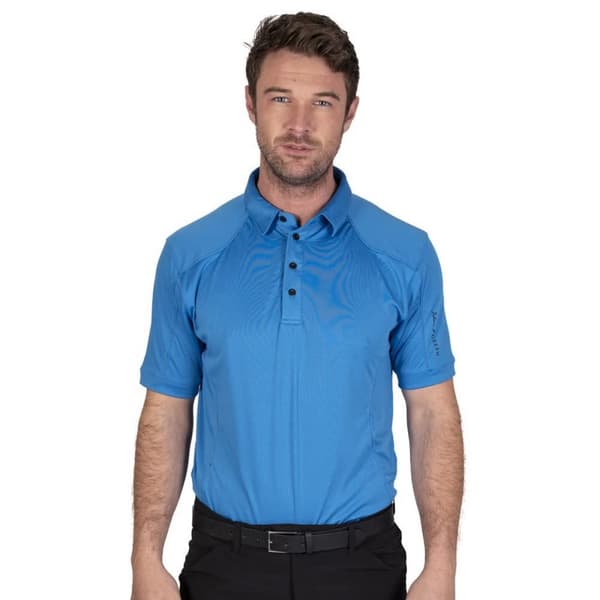 Island Green Mens Topstitched Golf Polo Shirt
