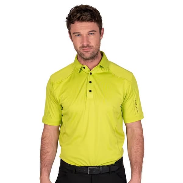 Island Green Mens Topstitched Golf Polo Shirt
