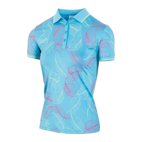 Island Green Womens/Ladies Leaf Print Polo Shirt