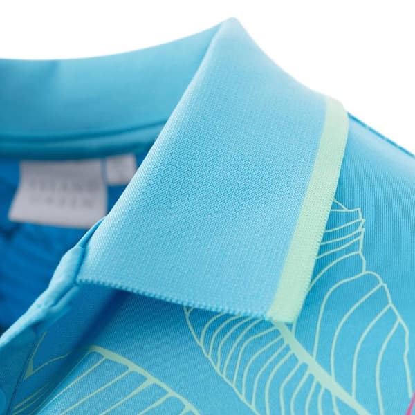 Island Green Womens/Ladies Leaf Print Polo Shirt