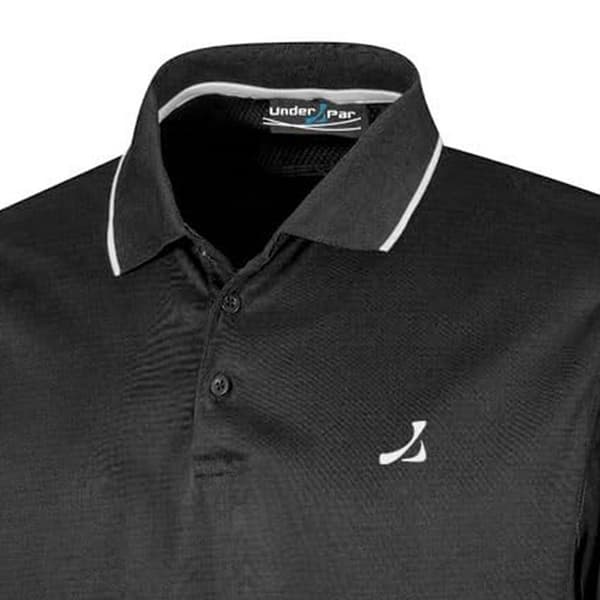 Under Par Mens Waffle Knit Polo Shirt
