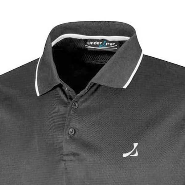 Under Par Mens Waffle Knit Polo Shirt