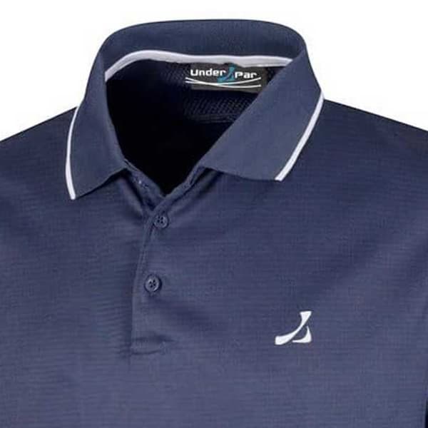 Under Par Mens Waffle Knit Polo Shirt