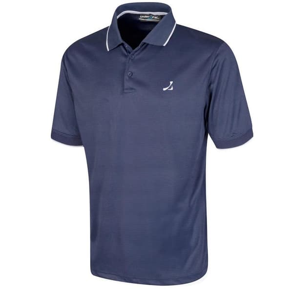 Under Par Mens Waffle Knit Polo Shirt