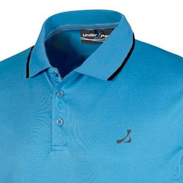 Under Par Mens Waffle Knit Polo Shirt