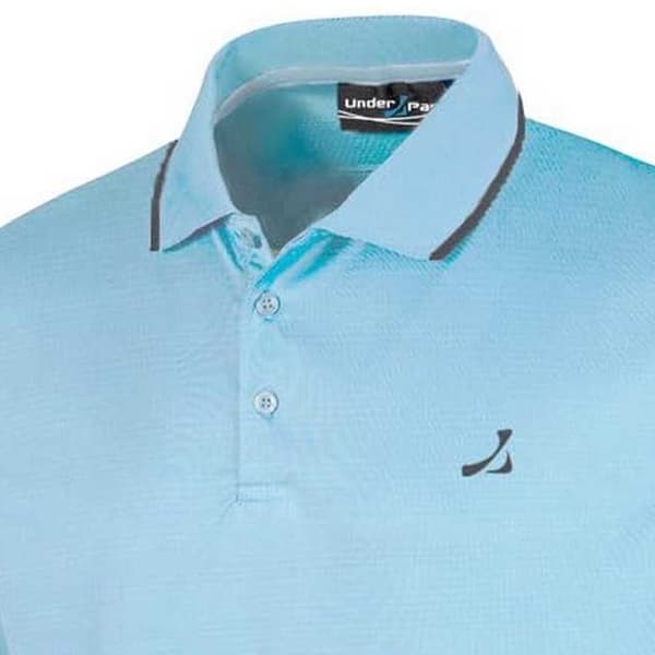 Under Par Mens Waffle Knit Polo Shirt