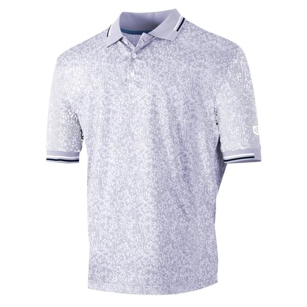 Island Green Mens Wild Flowers Golf Polo Shirt Lilac/Lavender M