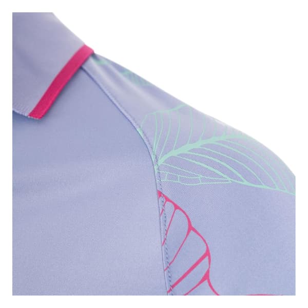 Island Green Womens/Ladies Leaf Print Raglan Golf Polo Shirt