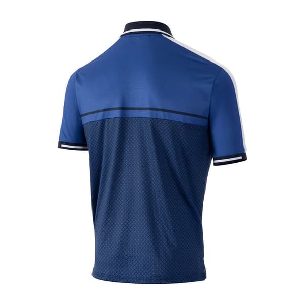 Island Green Mens Geometric UV Protection Golf Polo Shirt