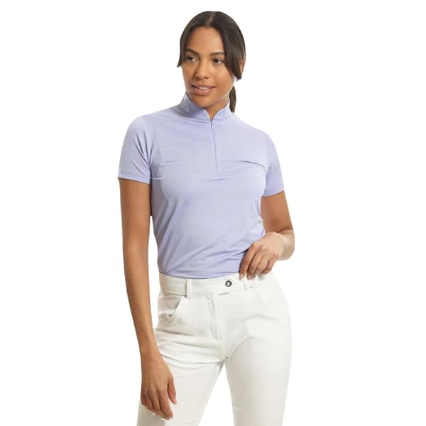 Island Green Womens/Ladies Mandarin Collar Polo Shirt