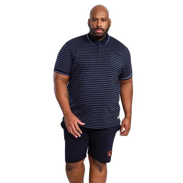 Duke Mens D555 Rosemary Stripe Jersey Woven Kingsize Polo Shirt