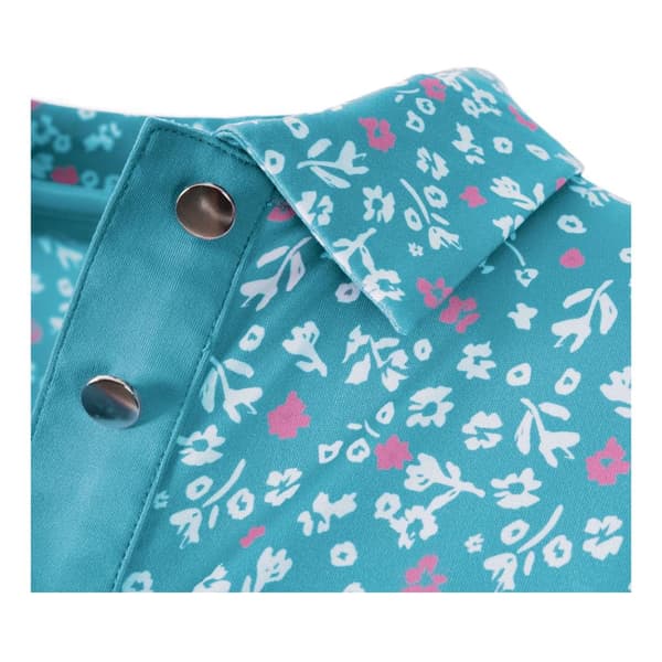 Island Green Womens/Ladies Floral Sleeveless Golf Polo Shirt