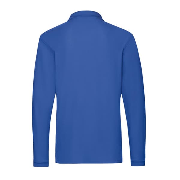 Fruit of the Loom Polo shirt med lång ärm för män Premium