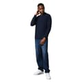 Miniatyrbilde 3 av 3: Maine Mens Textured Knitted Long-Sleeved Polo Shirt