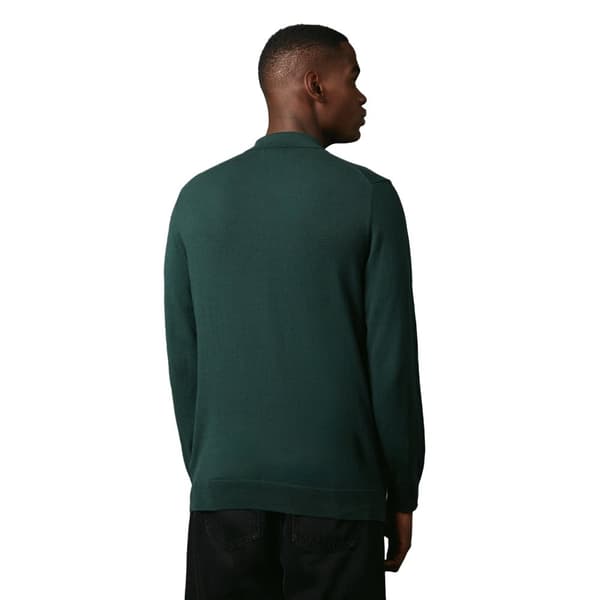 Maine Mens Premium Cotton Knitted Long-Sleeved Polo Shirt