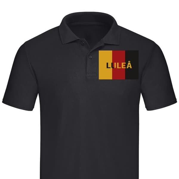 Klassisk Piké | Pikétröja för Vuxna Luleå – Hockey Svart X-Large