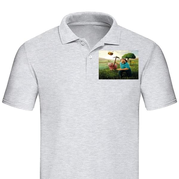 Klassisk Piké | Pikétröja för Vuxna A Minecraft Movie