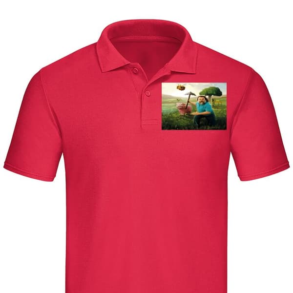 Klassisk Piké | Pikétröja för Vuxna A Minecraft Movie