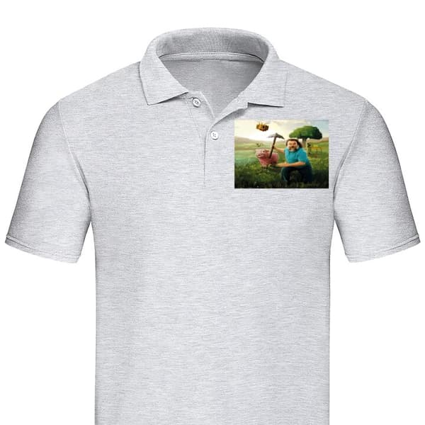 Klassisk Piké | Pikétröja för Vuxna A Minecraft Movie