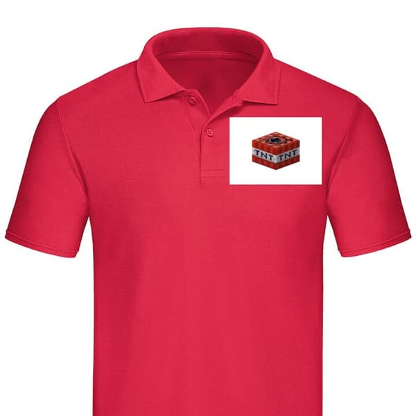Klassisk Piké | Pikétröja för Vuxna Minecraft TNT