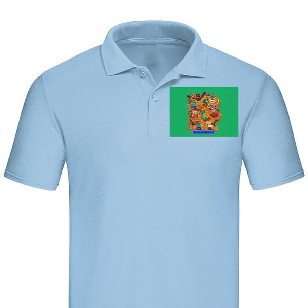 Klassinen Pikeepaita | Pikeepaita Aikuisille Minecraft Vaaleansininen X-Large