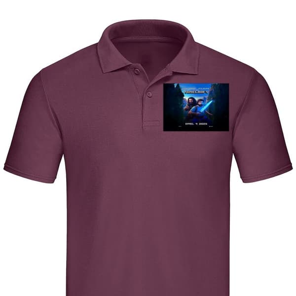 Klassisk Poloshirt | Poloshirt til Voksne En Minecraft-film