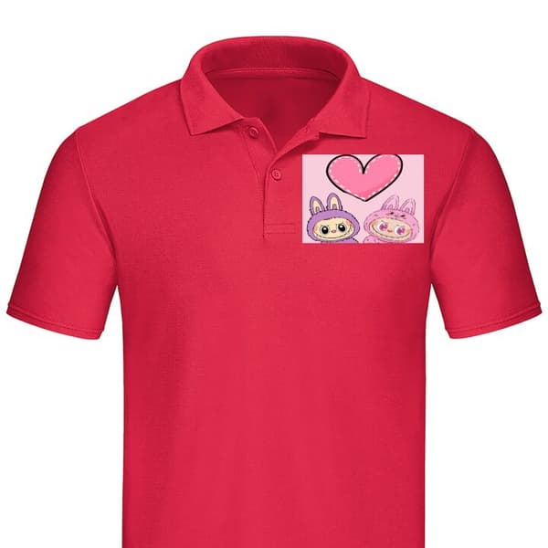 Klassisk Poloshirt | Poloshirt til Voksne Labubu Pink Monster