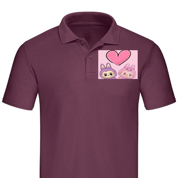 Klassisk Poloshirt | Poloshirt til Voksne Labubu Pink Monster