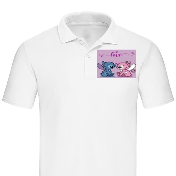Klassisk Poloshirt | Poloshirt til Voksne Lilo & Stitch - Ange