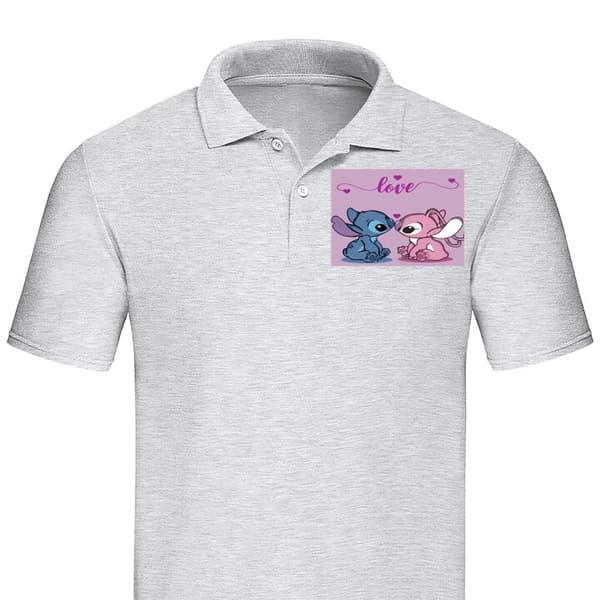 Klassisk Poloshirt | Poloshirt til Voksne Lilo & Stitch - Ange