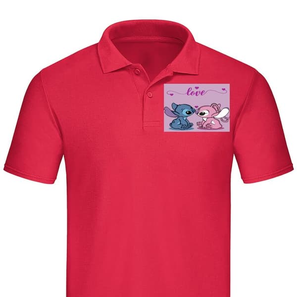 Klassisk Poloshirt | Poloshirt til Voksne Lilo & Stitch - Ange