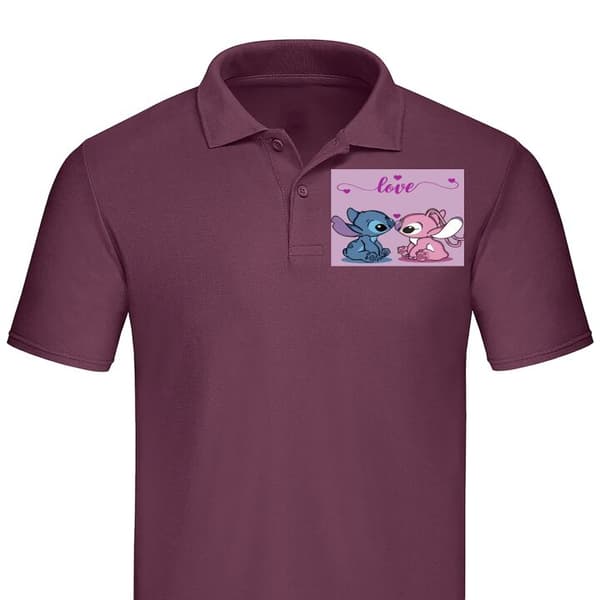 Klassisk Poloshirt | Poloshirt til Voksne Lilo & Stitch - Ange
