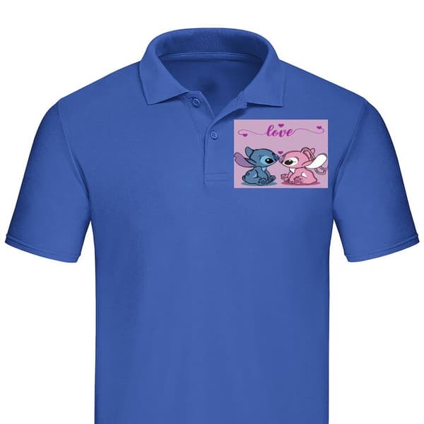 Klassisk Poloshirt | Poloshirt til Voksne Lilo & Stitch - Ange
