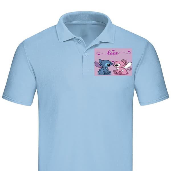 Klassisk Poloshirt | Poloshirt til Voksne Lilo & Stitch - Ange