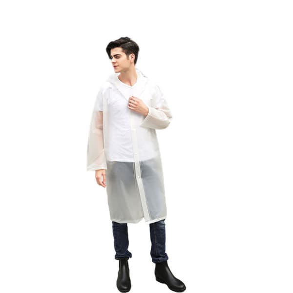 INF Regnkappa med huva Transparent L