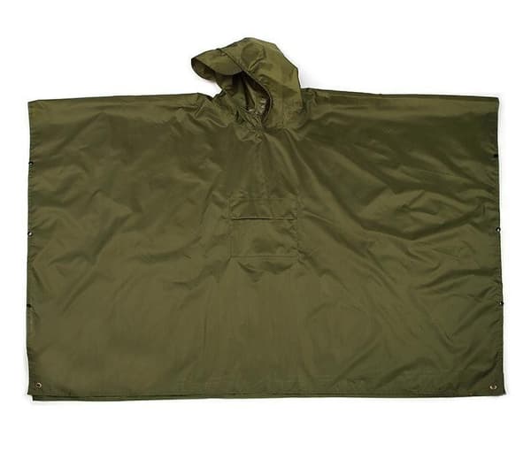 INF Multifunktionell regnponcho med huva Grön