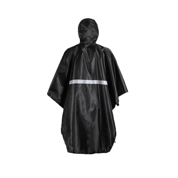 Multifunksjonell regnponcho med hette / campingpresenning / ly for fotturer og camping
