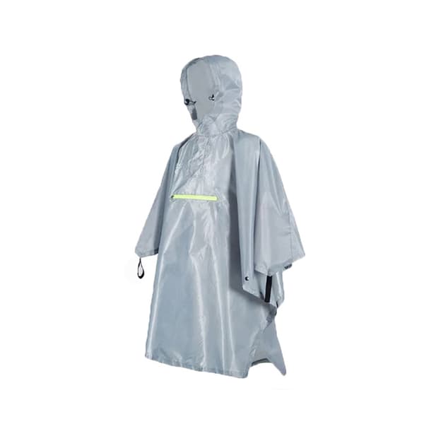 Multifunksjonell regnponcho med hette / campingpresenning / ly for fotturer og camping