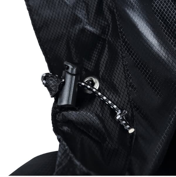 INF Vattentät regnponcho - Svart polyester PU