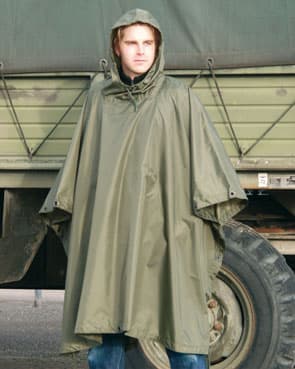 Regnjacka poncho olivgrön Rip-Stop Mil-Tec