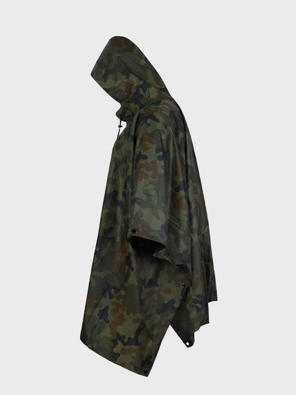 RipStop WZ93 Dominator PL regnfrakke poncho med skov